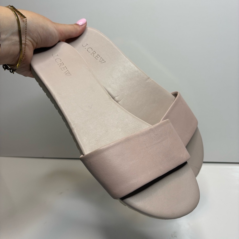 J. Crew Women's Blush Pink Slide Sandals Size 10